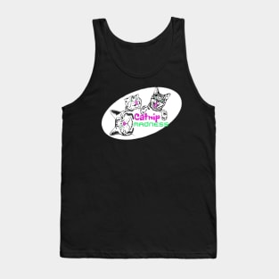 catnip madness, funny cute cats, for cat owner Tank Top